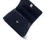 Navy Caviar Quilted Small Coco Handle LGHW - Image 11