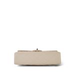 20C Light Beige Caviar Quilted Classic Flap Medium Light Gold Hardware - Image 7