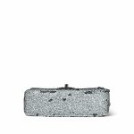 Black & White Reversible CC Logo Sequin Mini Single Flap Ruthenium Hardware - Image 5