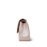 17B Rose Gold Iridescent Chevron Caviar Quilted Jumbo Classic Flap Silver Hardware - Image 11