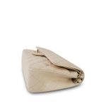 20C Light Beige Caviar Quilted Classic Flap Medium Light Gold Hardware - Image 8