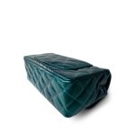 23P Multi Tone Green Patent Quilted Mini Rectangular Flap Light Gold Hardware - Image 10