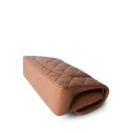 22S Caramel Lambskin Quilted Classic Flap Small Light Gold Hardware - Image 11