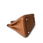 Birkin 25 Gold Clemence Palladium Plated [M] Stamp - Image 7
