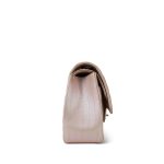 17B Rose Gold Iridescent Chevron Caviar Quilted Jumbo Classic Flap Silver Hardware - Image 8