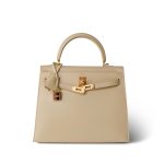 Kelly 25 Sellier Parchemin / Light Beige Box Calfksin E Square Stamp - Image 8