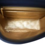 Navy Pearl Crush Mini Square Flap Aged Gold Hardware - Image 7