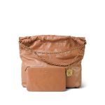 Caramel Calfskin Quilted Medium 22 Hobo Bag Aged Gold Hardware - Image 16