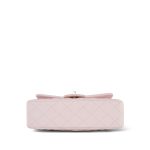 22S Light Pink Caviar Quilted Classic Flap Small Light Gold Hardware - Image 9