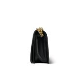 Black Gold Python Lambskin Old Medium Boy Bag Aged Gold Hardware - Image 4