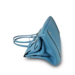 Shoulder Birkin 42 JPG Bleu Jean Clemence Palladium Plated [J] Stamp - Image 14