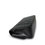 Black Lambskin Quilted Diana Flap Small Gold Hardware - Image 11