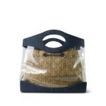 19S Blue Denim PVC Raffia Shopping Tote 31 Small SHW - Image 11