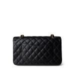Black Caviar Quilted Classic Flap Medium 24k Gold Hardware - Image 3