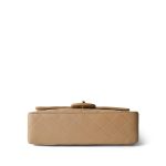Vintage Light Beige Lambskin Quilted Classic Flap Small GHW - Image 3
