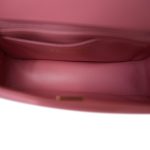 23K Pink Patent Camellia Single Flap Bag Light Gold Hardware - Image 14