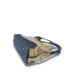 19S Blue Denim PVC Raffia Shopping Tote 31 Small SHW - Image 6