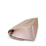 17B Rose Gold Iridescent Chevron Caviar Quilted Jumbo Classic Flap Silver Hardware - Image 7