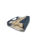 19S Blue Denim PVC Raffia Shopping Tote 31 Small SHW - Image 3