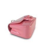 23K Pink Patent Camellia Single Flap Bag Light Gold Hardware - Image 9