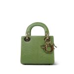 Mini Lady Dior Bag Willow Green Lizard - Image 12