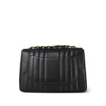 Black Mademoiselle Caviar Vertical Flap Jumbo Gold Hardware - Image 4
