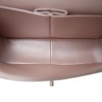 17B Rose Gold Iridescent Chevron Caviar Quilted Jumbo Classic Flap Silver Hardware - Image 14