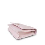 22S Light Pink Caviar Quilted Crystal CC Wallet on Chain WOC LGHW - Image 7