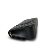 20C Black Caviar Quilted Classic Flap Medium Gold Hardware - Image 9