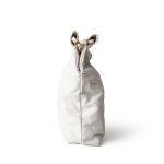 23C White Calfskin Quilted 22 Hobo Bag Small Aged Gold Hardware - Image 5