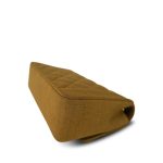Dark Beige Linen Quilted Diana Flap Medium Gold Hardware - Image 12
