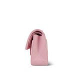 22C Sakura Pink Caviar Quilted Small Classic Flap LGHW - Image 3
