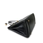 Birkin 35 Black Box Calfskin Gold Plated G Square Stamp - Image 3