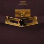 Kelly Wallet To Go Bordeaux Epsom Gold Plated U Stamp - Image 7