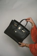 Birkin 35 Black Ardennes Gold Plated [A] Stamp - Image 10