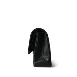 Black Caviar Quilted Medium Classic Flap Silver Hardware - Image 2