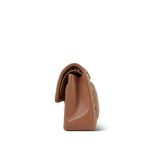 22S Caramel Lambskin Quilted Classic Flap Small LGHW - Image 9