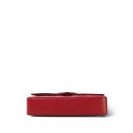 Red Lambskin Quilted Rectangular Push Lock Single Flap Gold Hardware - Image 3