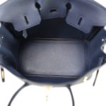 Birkin 25 Bleu Nuit Veau Togo Gold Plated A Stamp - Image 16