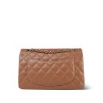 22S Caramel Lambskin Quilted Classic Flap Small LGHW - Image 10