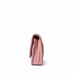 19S Iridescent Pink Caviar Quilted Wallet on Chain WOC - Image 3