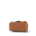 Caramel Lambskin Quilted Mini Square Flap LGHW - Image 6