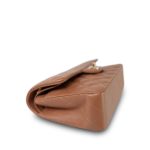 22S Caramel Lambskin Quilted Classic Flap Small LGHW - Image 3