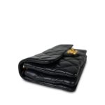Black Lambskin Quilted Pillow Crush Single Flap Aged Gold Hardware - Image 7