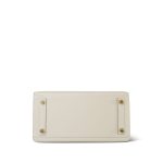 Birkin 25 Bi-Color Horseshoe (HSS) Craie/Bleu Glacier Epsom Gold Plated U Stamp - Image 12
