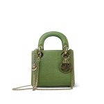 Mini Lady Dior Bag Willow Green Lizard