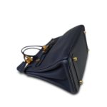 Birkin 25 Bleu Nuit Veau Togo Gold Plated A Stamp - Image 13