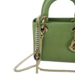 Mini Lady Dior Bag Willow Green Lizard - Image 13