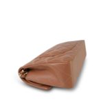22S Caramel Lambskin Quilted Classic Flap Small LGHW - Image 6
