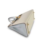 Birkin 25 Bi-Color Horseshoe (HSS) Craie/Bleu Glacier Epsom Gold Plated U Stamp - Image 14